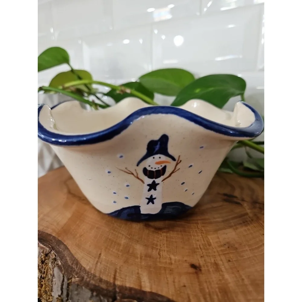 Vintage SNOWMAN POTTERY‎ Bowl